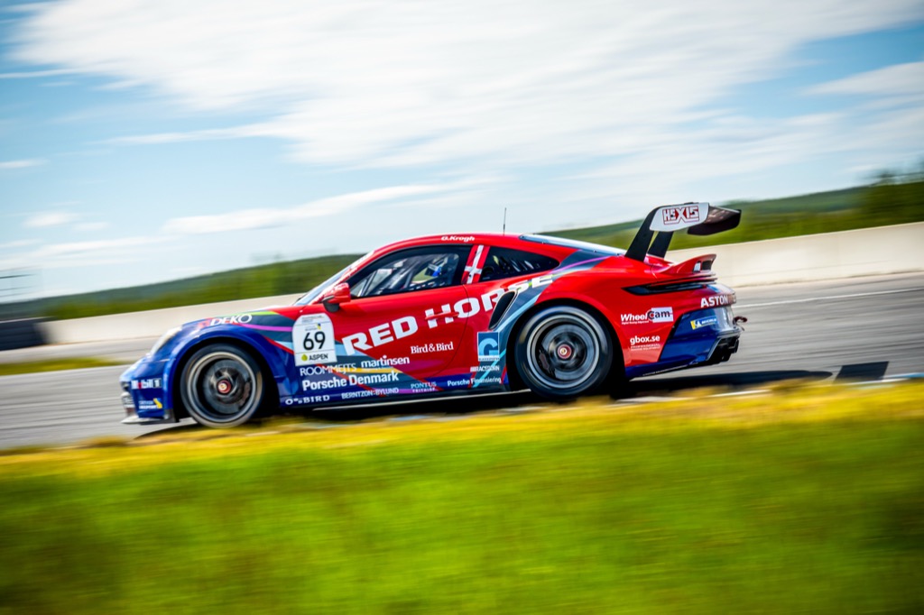 Dobbelt Porsche Carrera Cup-podie til Gustav Krogh.
(Foto: Porsche Carrera Cup Scandinavia)